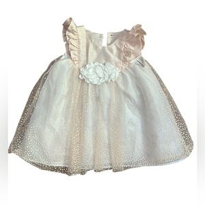 mia & mimi pink tulle baby dress size 3-6 Mo